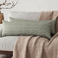Foindtower Set of 2 Decorative Long Body Lumbar Throw Pillow Covers Neutral by Foindtower