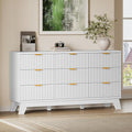 BORNOON Fluted 9 Drawer Dresser, 57.1" Wide Modern Boho Chest of Drawers by BORNOON
