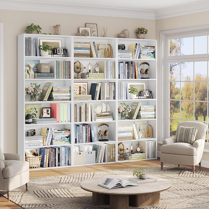 FOTOSOK 6-Tier Open Bookcase and Bookshelf, Freestanding Display Storage - Image 6