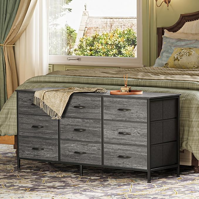 Huuger 9 Drawer Dresser for Bedroom, 47 Inch Dresser TV Stand for 50, 55 Inch TV - Image 9