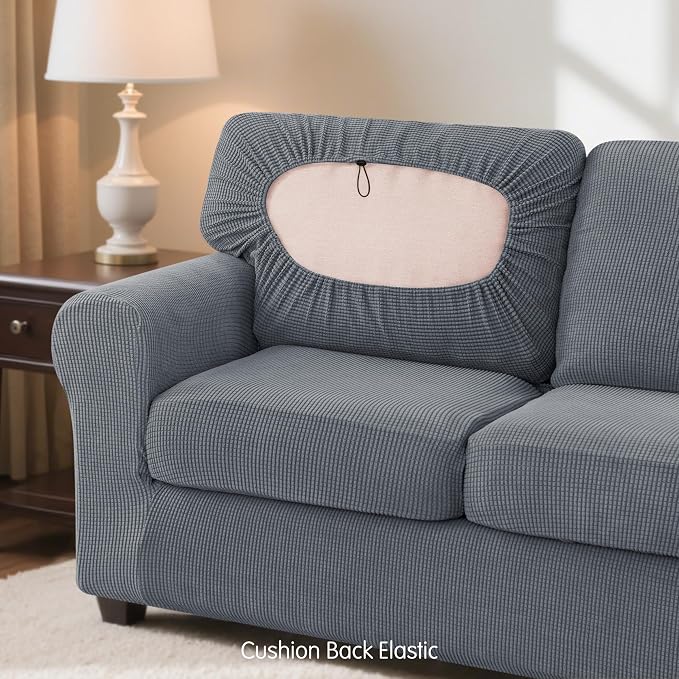 SUBRTEX 3 Pieces Stretch Sofa Slipcover Sets Couch Cover Sets Backrest Cushion - Image 7