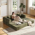 79in Convertible Sofa Bed, Corduroy Boneless Couch Bed, Futon Sleeper Sofa Pull by Unknown