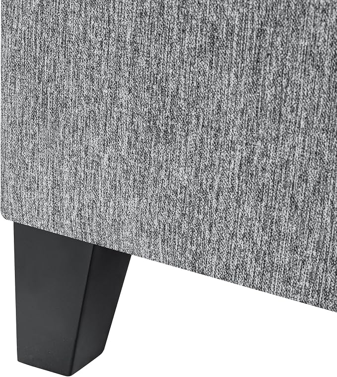 Adeco 18-Inch Cube Storage Ottoman, Upholstered Linen Footrest Stool - Image 9