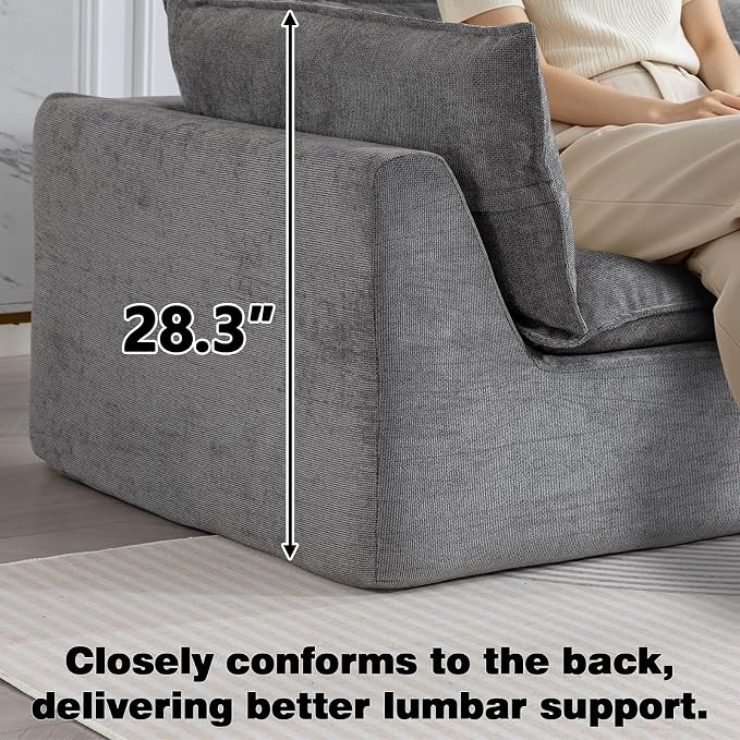 Boneless Couch Sectional Cloud Couch 130'' Oversized Modular Sectional Sofa - Image 4