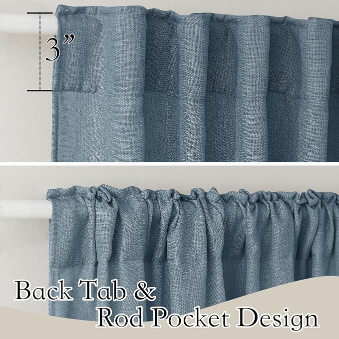 RYB HOME Semi Sheer Curtains 108 inches Length - Image 2