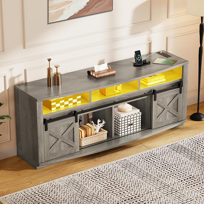 YITAHOME TV Stand for 75/80 Inch TV, Media Furniture TV Table - Image 3