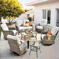 ovios 8-Piece Patio Furniture Set, Outdoor Wicker Sofa by OVIOS