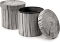 Sorbus Tree Stump Stool, Storage Ottoman 15 Inch Fake Tree Stumps Log Stool by Sorbus