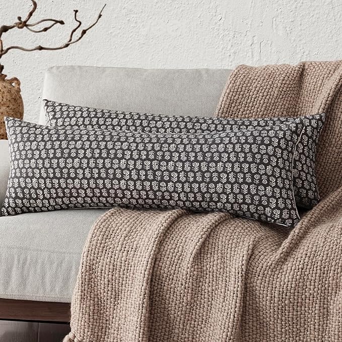 Foindtower Set of 2 Decorative Neutral Body Lumbar Throw Pillow Covers Vintage by Foindtower