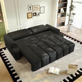 KEIKI 90.2" Modern 3-in-1 Sleeper Sofa Bed – Teddy Fabric 4-Seater Couch by KEIKI