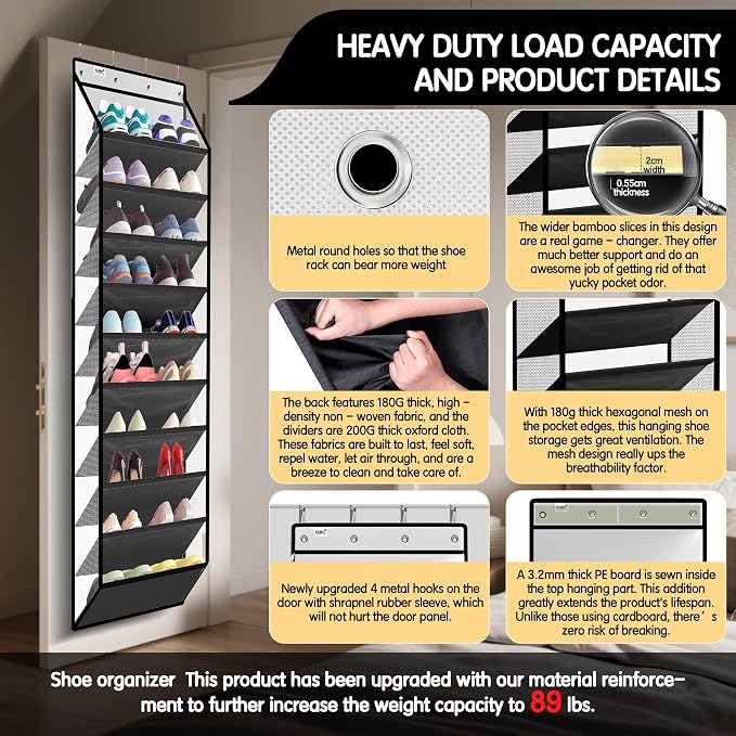 Kotkn 10 Tier Hanging Shoe Rack - Image 3