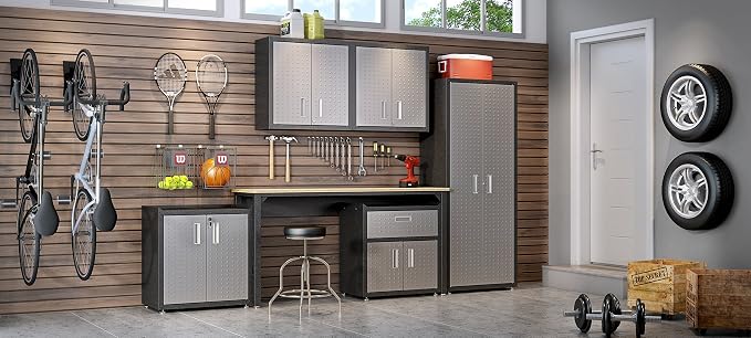 Manhattan Comfort Fortress Rolling 2 Door Garage Storage Cabinet - Image 9