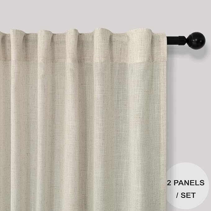 Pitalk Beige Curtains 78 Inches Long - Image 2