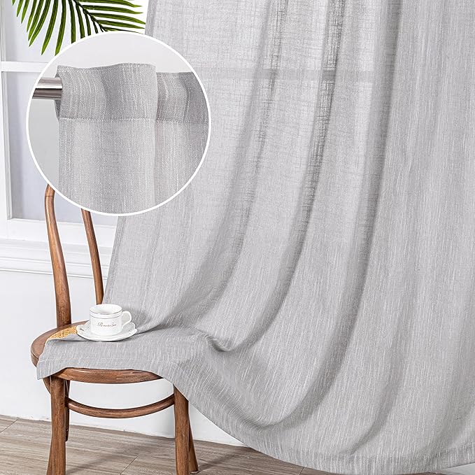 MYSKY HOME 108 Inches Long Ceiling Curtains, Light Filtering Boho Window Sheer by MYSKYHOME