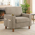 Mid Century Modern Accent Chair, Chenille Comfy Living Room Arm Chairs by ErdoruLiving