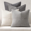 MIULEE Neutral Grey Decorative Throw Pillow Covers 20x20 Inch Set of 4 Modern by MIULEE