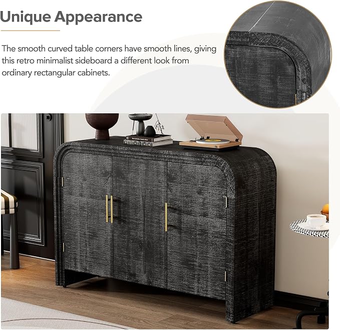 Retro Minimalist Curved Sideboard - Image 5