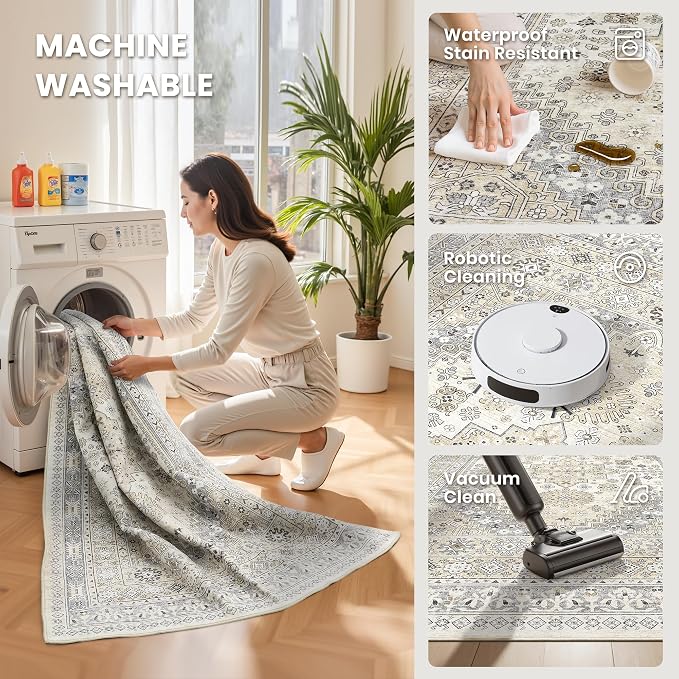 zesthome 2x3 Entryway Rug, Soft Washable Rugs, Non Slip Area Rug, Stain - Image 5