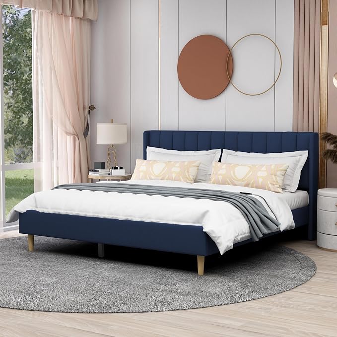 AGARTT Upholstered Platform Bed Frame King Size by AGARTTBED