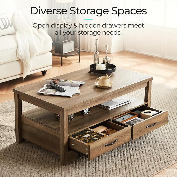 LINSY HOME Farmhouse Coffee Table - Image 4