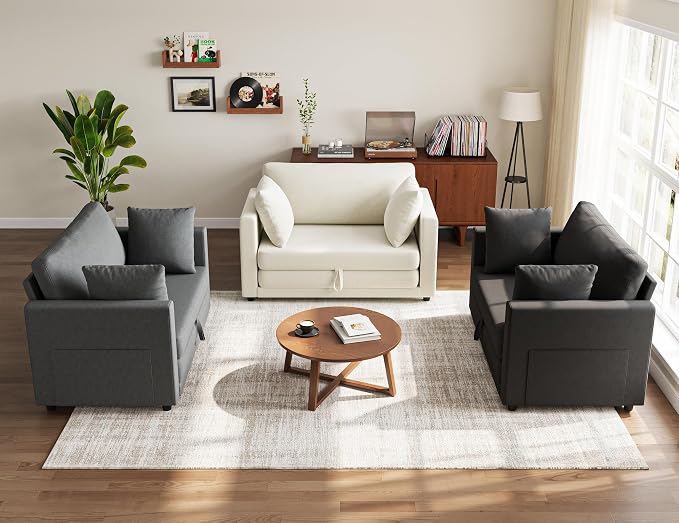 51" Loveseat Sofa Bed, Pull Out Love Seat - Image 7