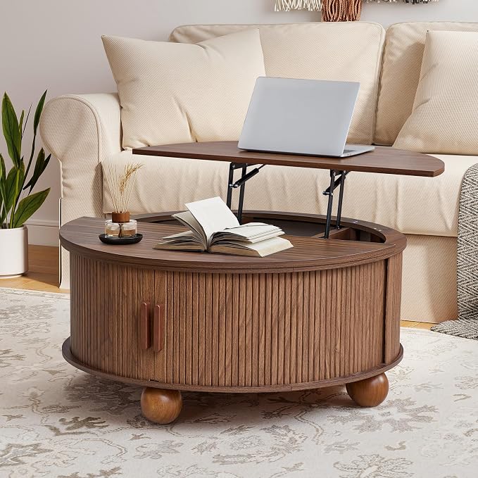 Round Lift Top Coffee Table - Image 7