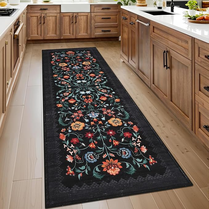 GarveeHome Floral Rug 2.5x8 Runners by GarveeHome