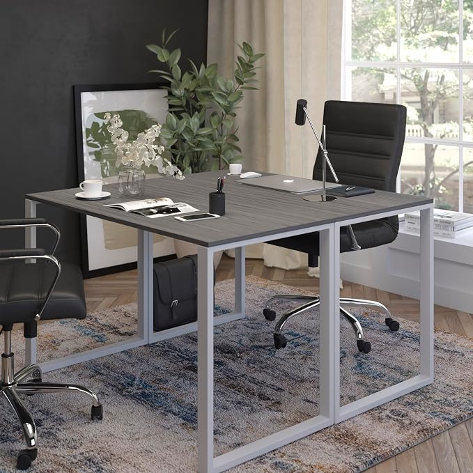 EMMA + OLIVER Industrial Modern Desk-47"L Commercial Grade Home Office - Image 4