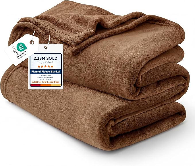 Bedsure GentleSoft Orange Throw Blanket by BEDSURE