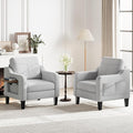 Accent Chair for Living Room Modern Linen Upholstered Armchair Side Wooden by Unknown