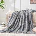 BEDELITE Fleece Throw Blanket for Couch – 3D Ribbed Jacquard Soft and Warm by BEDELITE