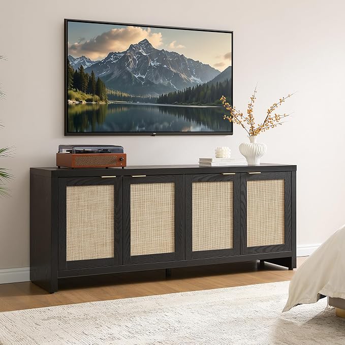 SICOTAS TV Stand for Living Room Boho Entertainment Center for Bedroom - Image 7