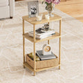 Bamboo End Table, Side Table for Small Space by Alifewithtasteandstyle