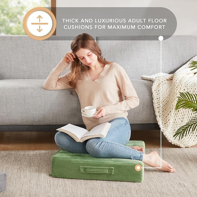 Codi Floor Cushions for Adults, Large Meditation Pillows - Image 6