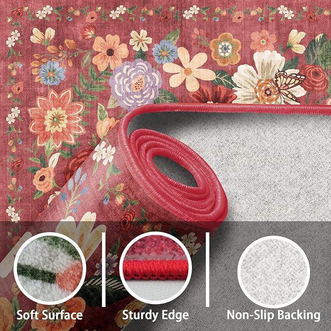 Rug for Hallways Kitchen Rug 2'6" x 14', Non Slip Washable Rugs - Image 3