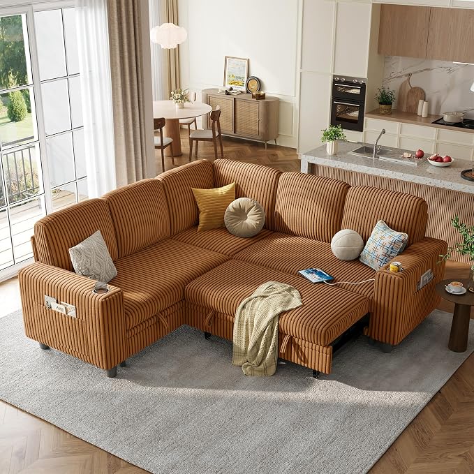 LINSY HOME Sectional Sleeper Sofa by LINSYHOME