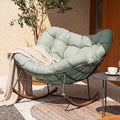 Grand patio Outdoor Rocking Chair, E-Coated Modern Cozy Lounge Rocker Chair by GrandPatio
