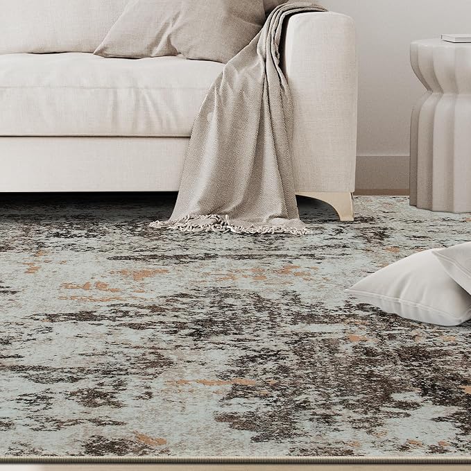 5x7 Area Rugs for Living Room Rug Washable: Abstract Rug for Dining Room - Image 9