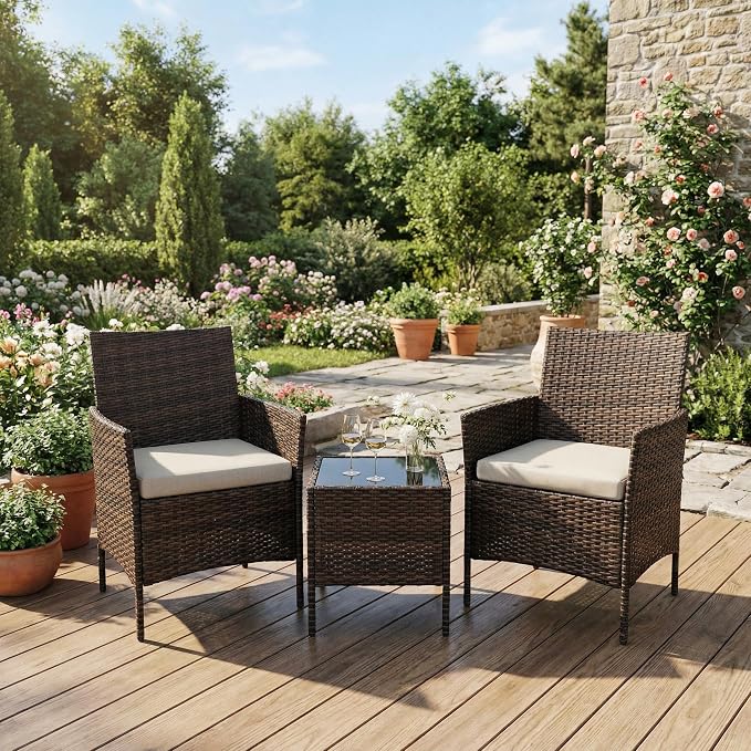 GarveeLife 3 Pieces Patio Furniture Set, Outdoor Furniture Sets - Image 2