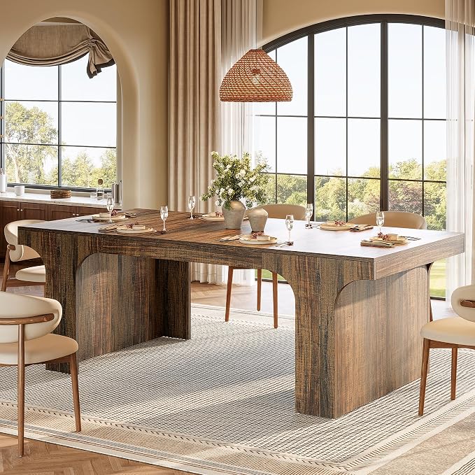 Tribesigns 71-Inch Farmhouse Dining Table by Tribesigns