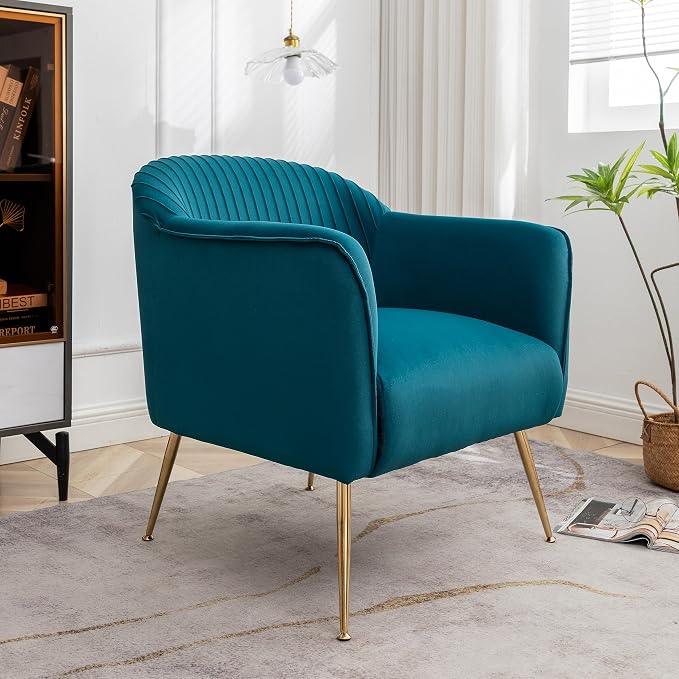 Container Furniture Direct Contemporary Velvet Accent Chairs - Image 5