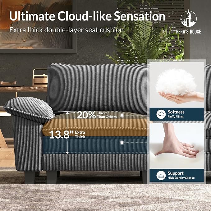 HERA'S HOUSE 158" Modular Sectional Sofa, Oversized L Shaped Couches - Image 6