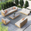 Grand patio 11-Piece Wicker Patio Furniture Set, Boho Outdoor Conversation Set by GrandPatio