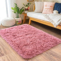 Small Blush Rugs for Bedroom, Fluffy 2x3 Rug Throw Non Slip for Bedside Dorm by Quntue