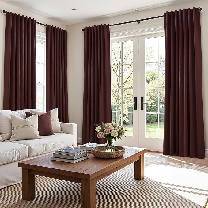 Guken 100% Blackout Curtains 102 Inch Length 2 Panels Set - Image 9