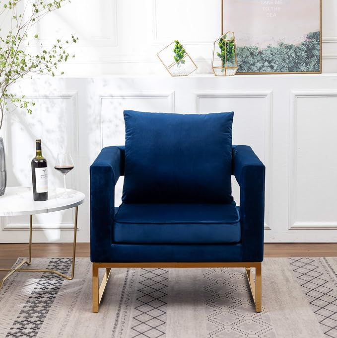 Roundhill Furniture Lenola Upholstered Accent Arm Chair - Image 4