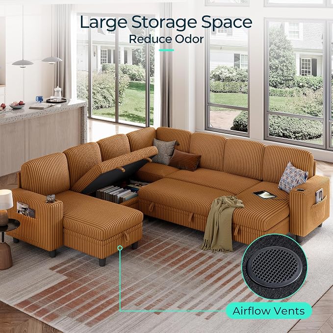 LINSY HOME Sectional Sleeper Sofa - Image 4