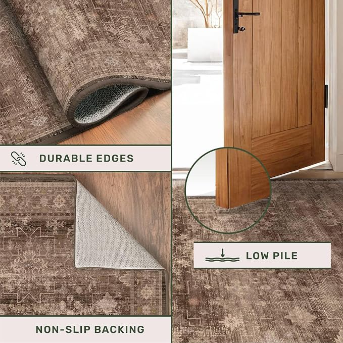 Hazo Haus Taupe Brown Living Room Rug 6x9 - Image 5