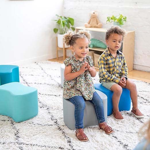 ECR4Kids SoftZone Toddler Modular Stool Seating Set, Classroom Furniture - Image 2