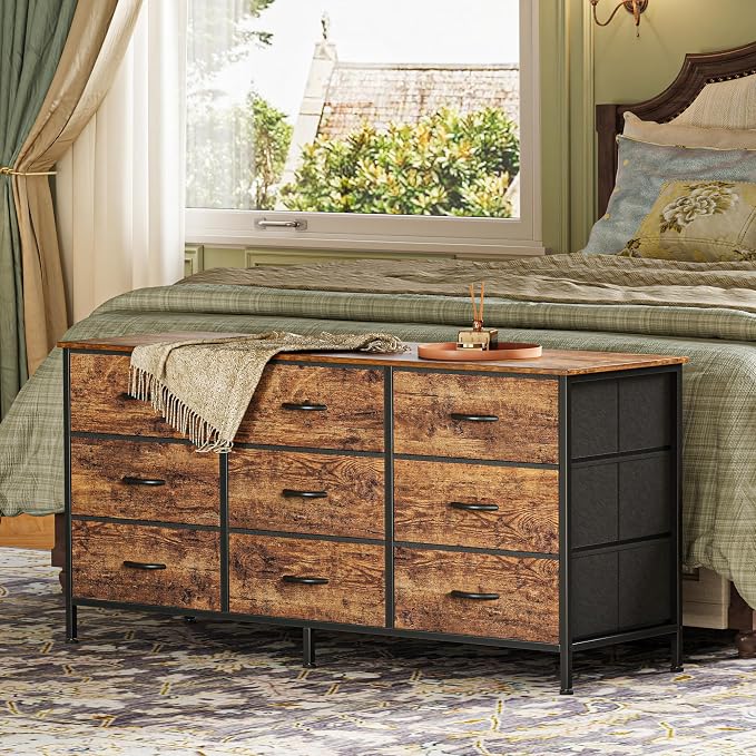 Huuger 9 Drawer Dresser, 47 Inch Dresser TV Stand - Image 2